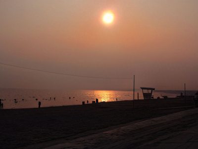 片瀬江ノ島海岸 サンセット 日没 幻想的