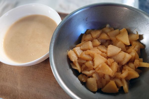 お菓子作り りんごコンポート カスタードクリーム