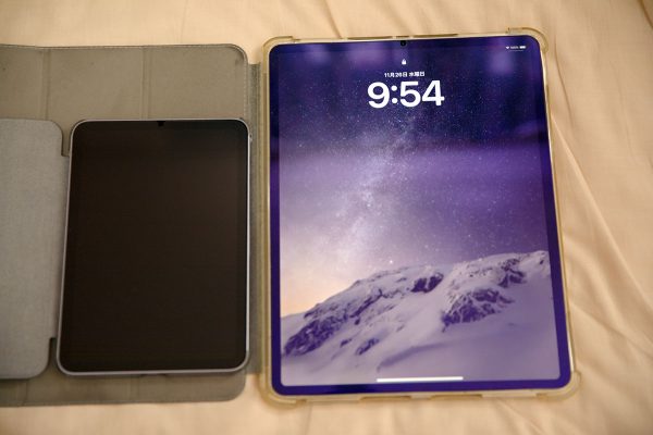 iPad pro12インチとminiの大きさ比較