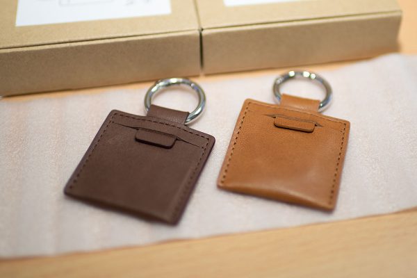 もしも現金キーホルダー ホースレザー ブラウン ダークブラウン