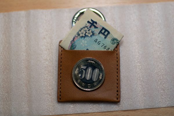 もしも現金キーホルダー ホースレザー 隠し現金
