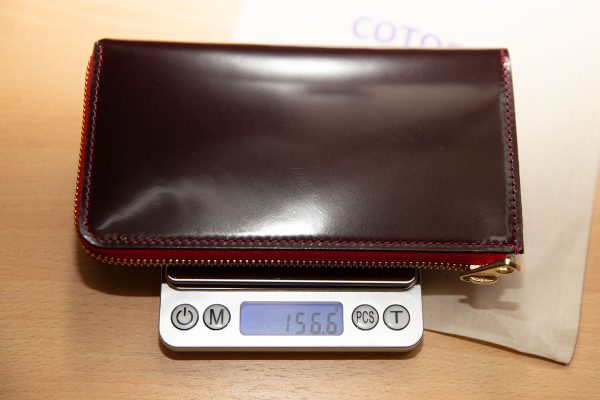 COTOCUL コトカル コードバン 小さい長財布 マイナンバーカード 重量