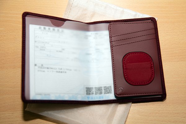電子車検証ケース アルカンターラ カード収納 AirTag