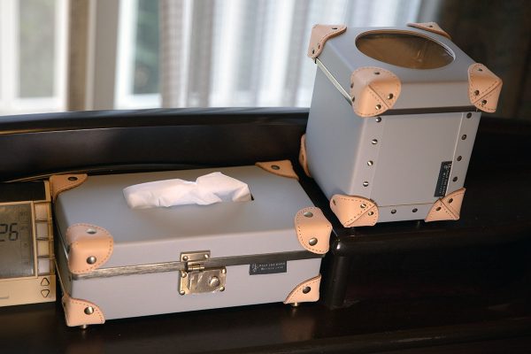 本牛革トランクティッシュケース MINIダストボックス ゴミ箱