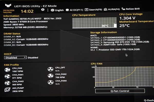 ASUS マザーボード TUF GAMING X870E-PLUS WIFI7 BIOS
