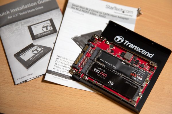 StarTech.com 2スロットM.2 - SATAアダプタ 2.5インチドライブベイ RAID M.2 NGFF SSDアダプタ SATA3.0 6Gbps S322M225R