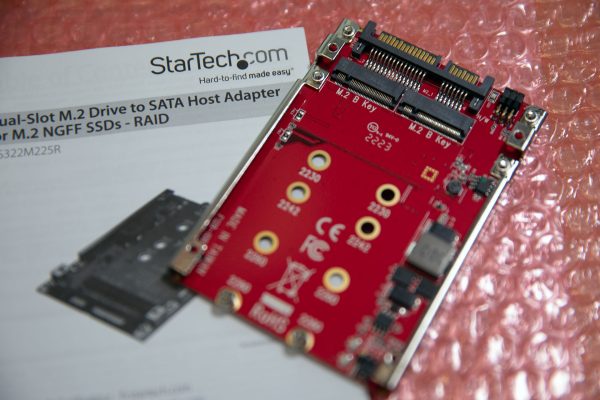 StarTech.com 2スロットM.2 - SATAアダプタ 2.5インチドライブベイ RAID M.2 NGFF SSDアダプタ SATA3.0 6Gbps S322M225R