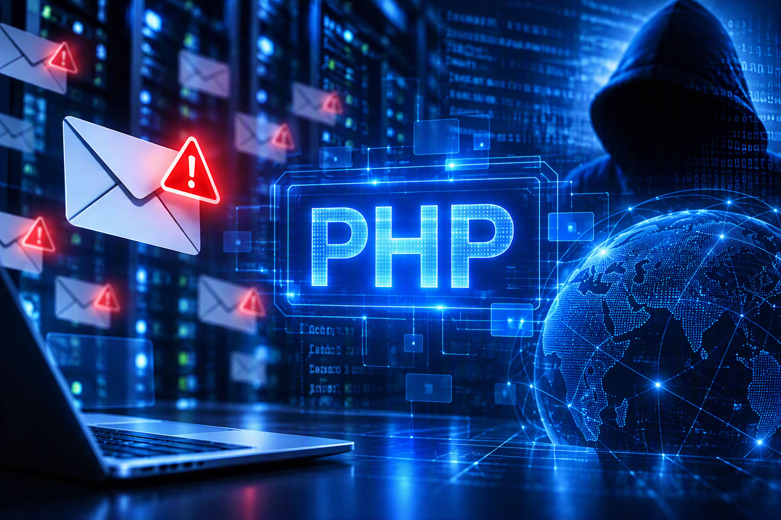 PHP脆弱性 詐欺メール 企業サイト停止