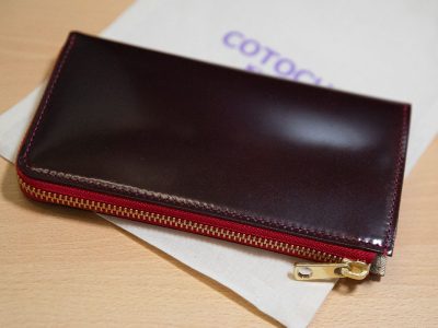 COTOCUL コトカル コードバン 小さい長財布 マイナンバーカード ダークバーガンディ